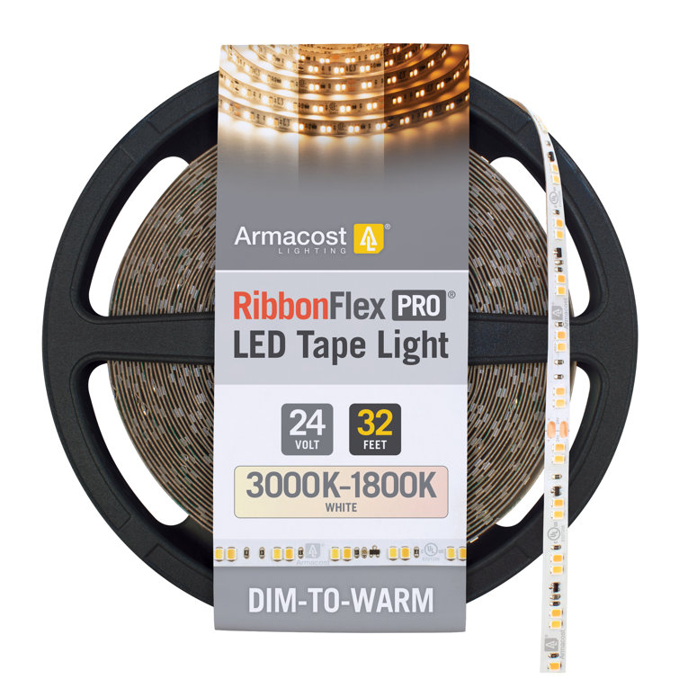 RibbonFlex Pro 32ft White Dim-to-Warm LED Tape Light