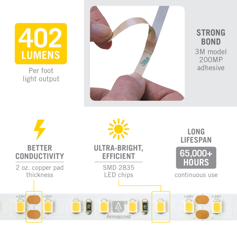 Bright White 32.8-ft LED Tape Light with 120 LEDs per Meter