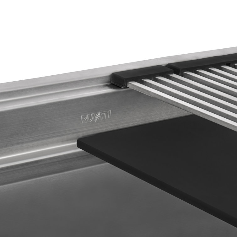 Ruvati 50-inch Stainless Steel Three-Bowl Workstation Sink