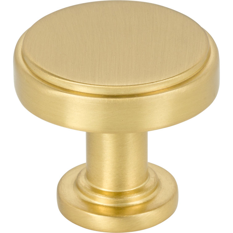 Brushed Gold Square Cabinet Knob with Mounting Hardware
