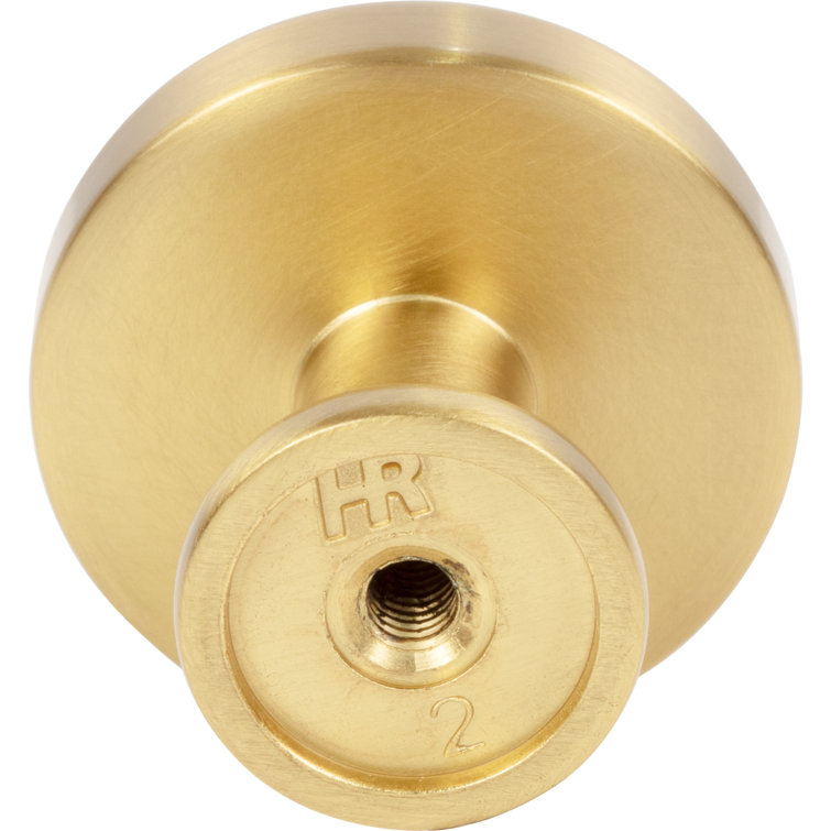 Brushed Gold Square Cabinet Knob with Mounting Hardware