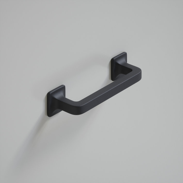 Matte Black 3-1/2" Modern Industrial Bar Pull