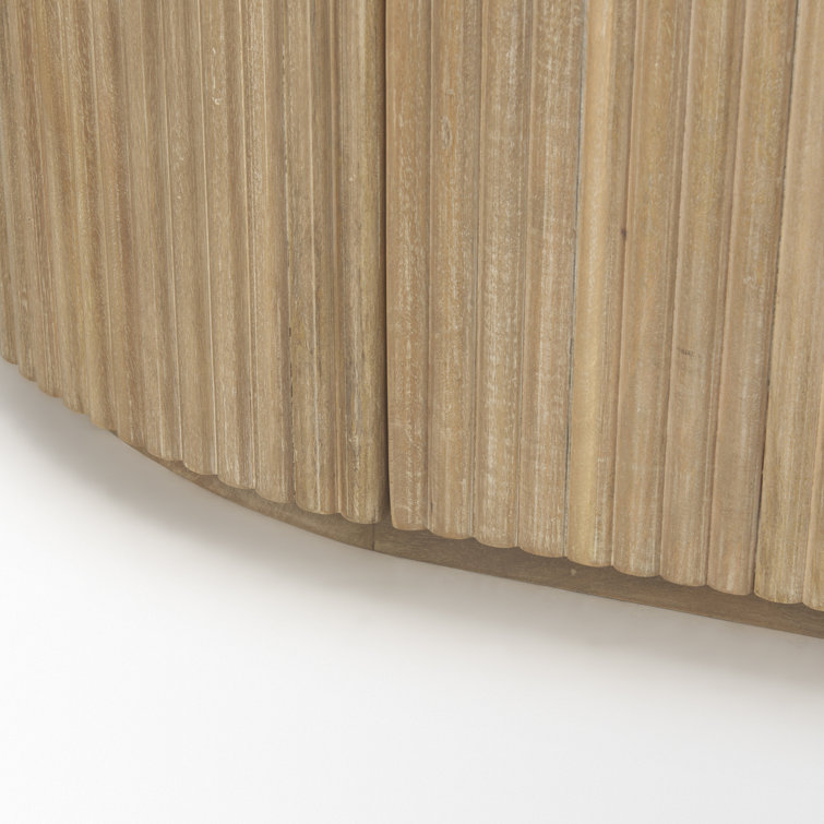 Terra 72'' Light Brown Fluted Wood Sideboard