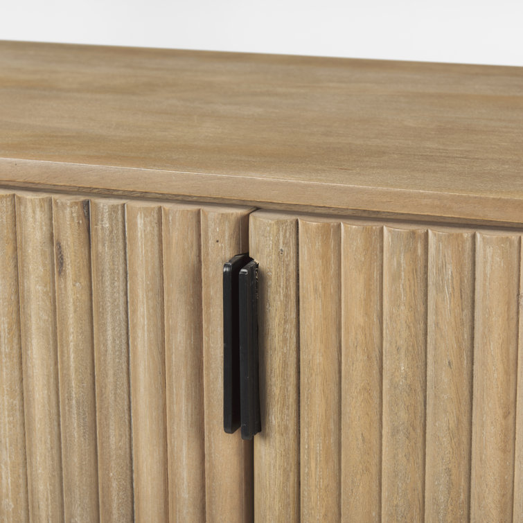 Terra 72'' Light Brown Fluted Wood Sideboard
