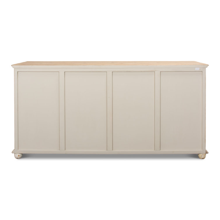 Blue and White Pine Diamond Pattern Sideboard