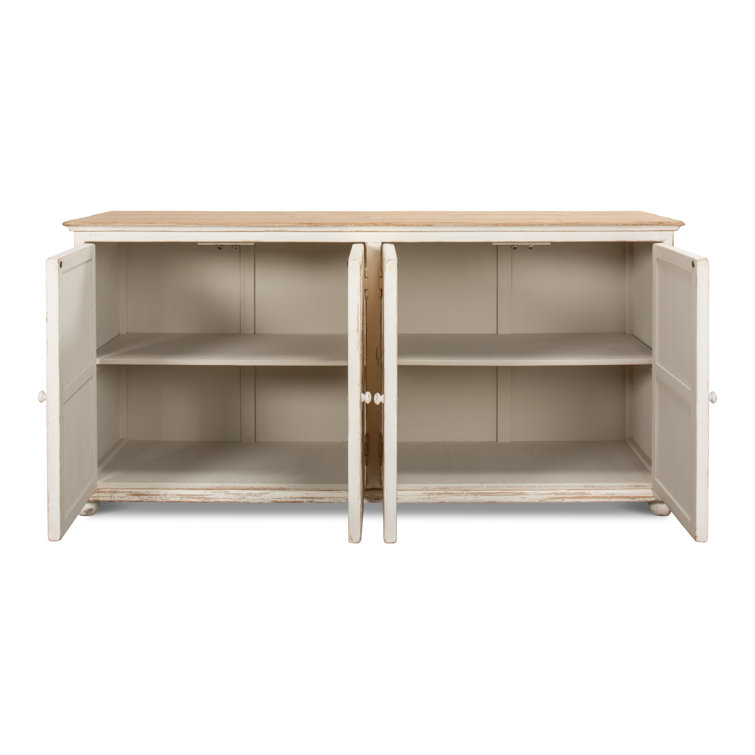 Blue and White Pine Diamond Pattern Sideboard