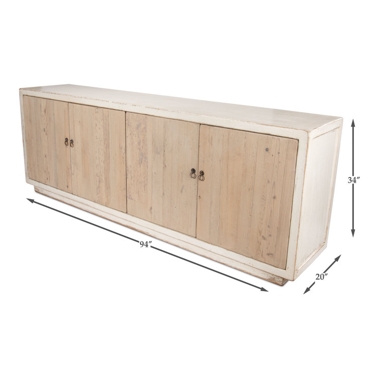 Dereck Contemporary White 94'' Modern Sideboard