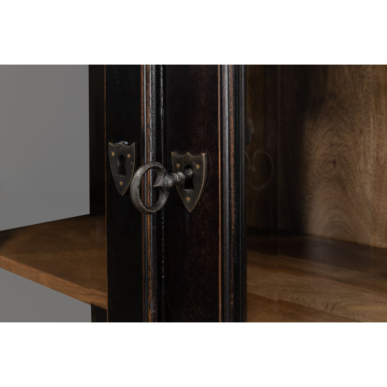 Ebony Black Adjustable Wood Traditional Bookcase