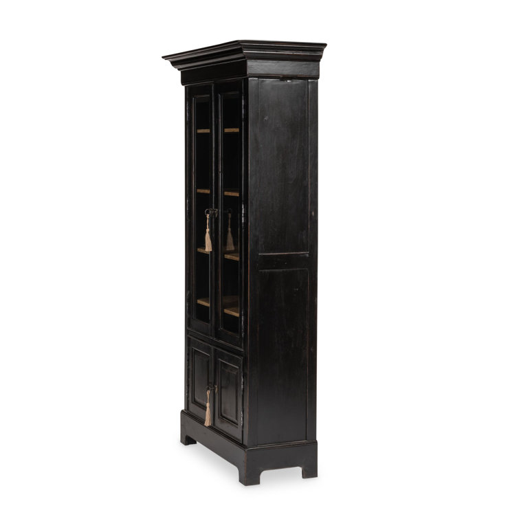 Ebony Black Adjustable Wood Traditional Bookcase