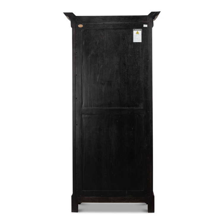 Ebony Black Adjustable Wood Traditional Bookcase