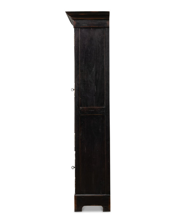 Ebony Black Adjustable Wood Traditional Bookcase