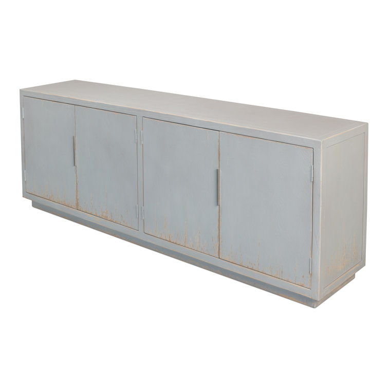 Maldives Eros Blue Reclaimed Oak 4-Door Sideboard
