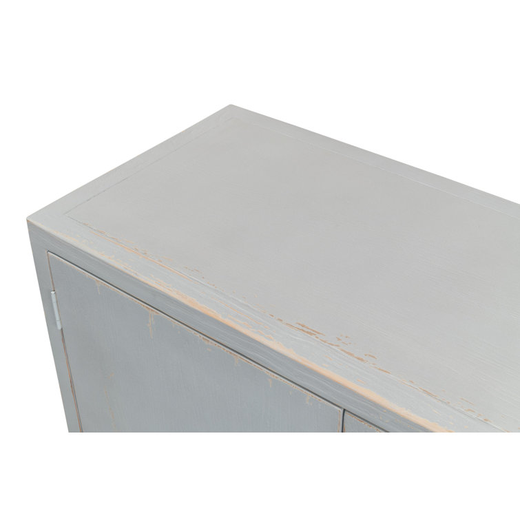 Maldives Eros Blue Reclaimed Oak 4-Door Sideboard