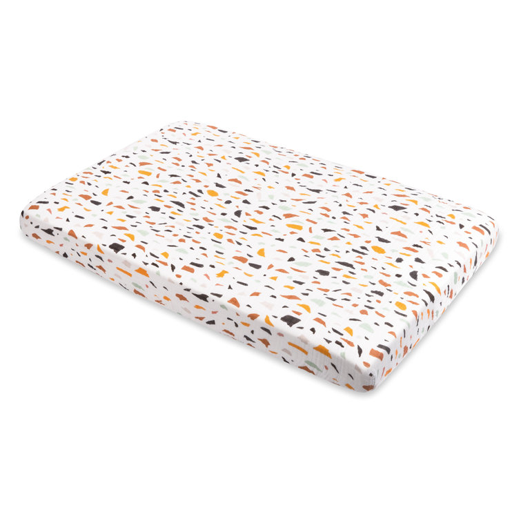 Organic Cotton Terrazzo Pattern Mini Crib Sheet
