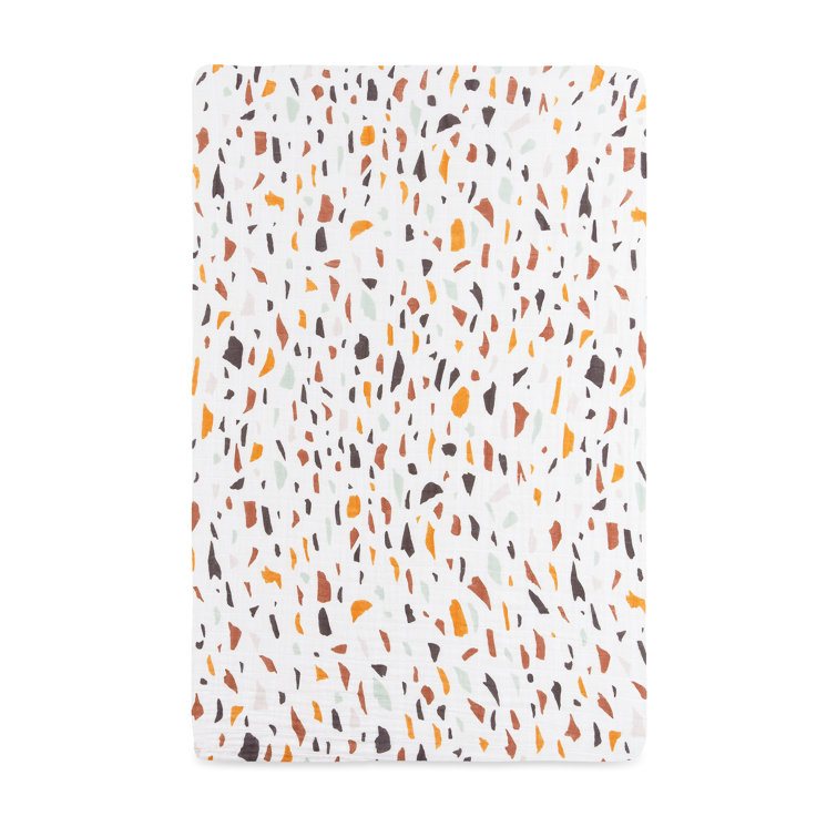 Organic Cotton Terrazzo Pattern Mini Crib Sheet