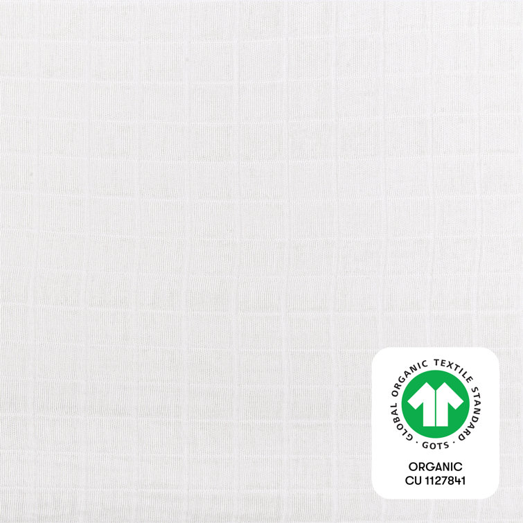 White Organic Cotton Muslin Baby Crib Sheet