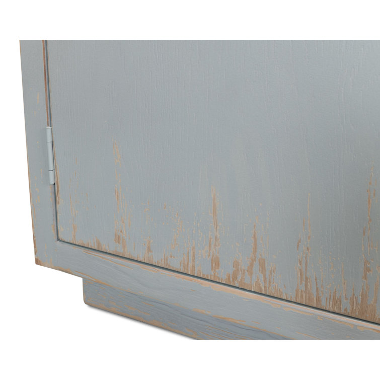 Maldives Eros Blue Reclaimed Oak 4-Door Sideboard