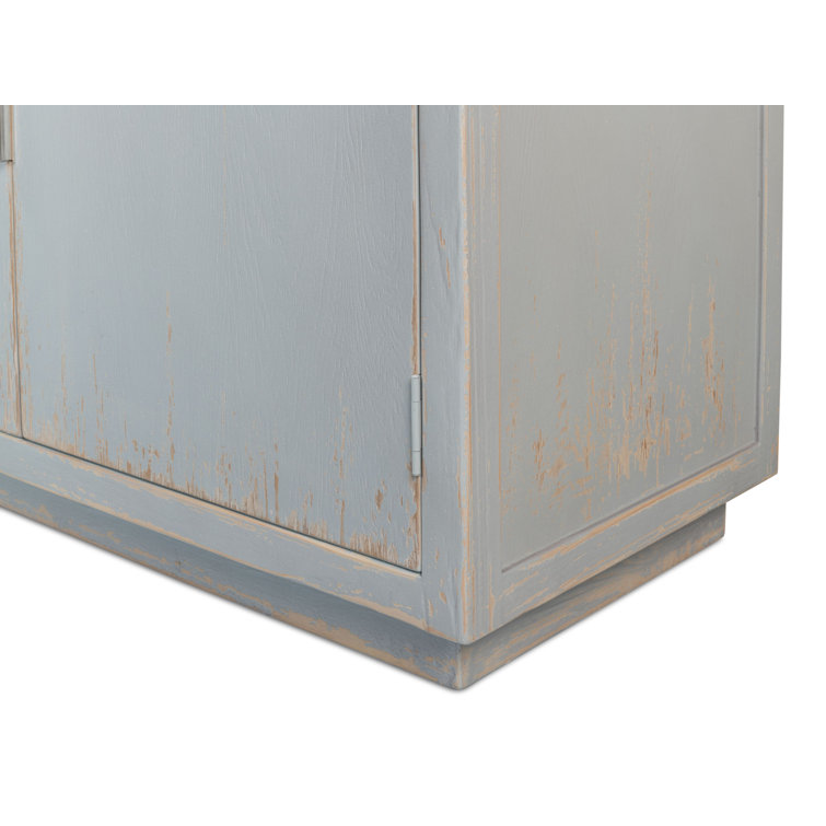 Maldives Eros Blue Reclaimed Oak 4-Door Sideboard