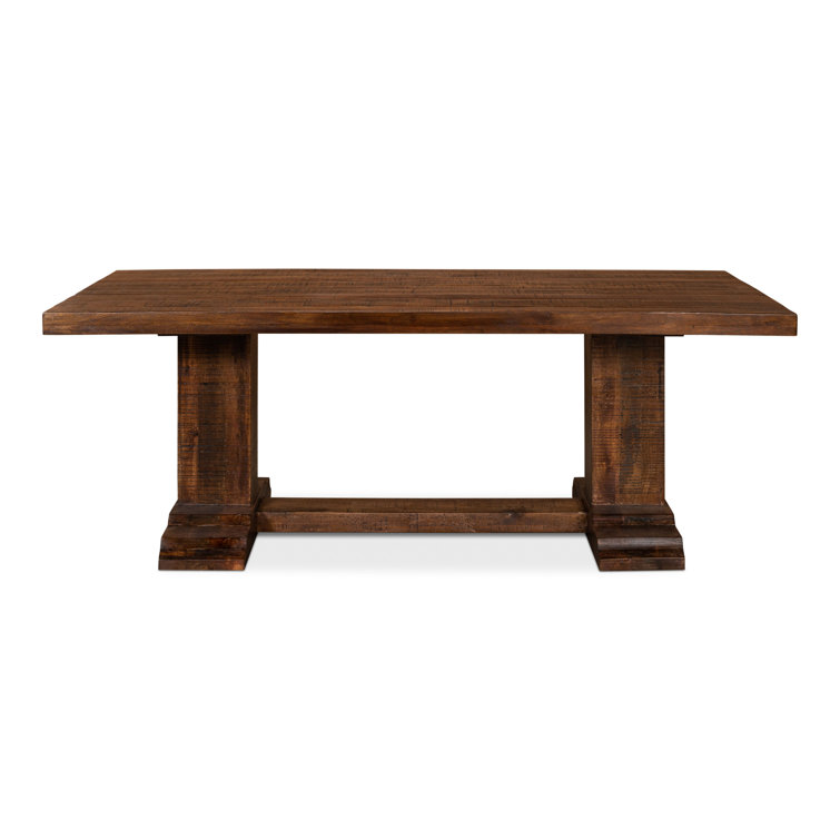 Raphael Rustic Brown Solid Mango Wood Rectangular Dining Table