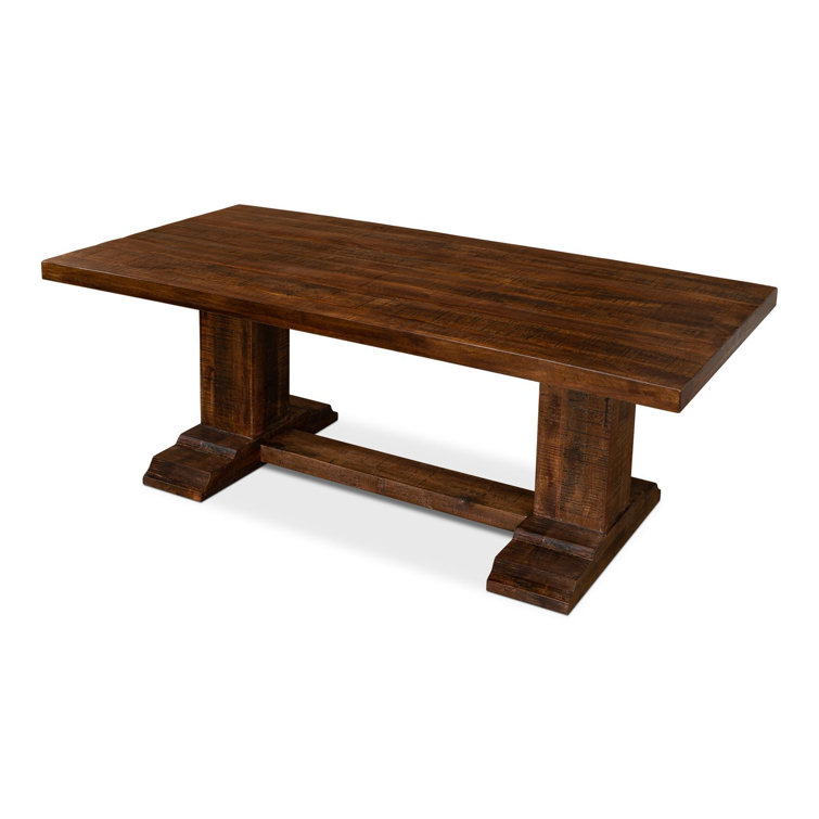 Raphael Rustic Brown Solid Mango Wood Rectangular Dining Table