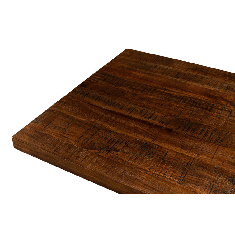 Raphael Rustic Brown Solid Mango Wood Rectangular Dining Table