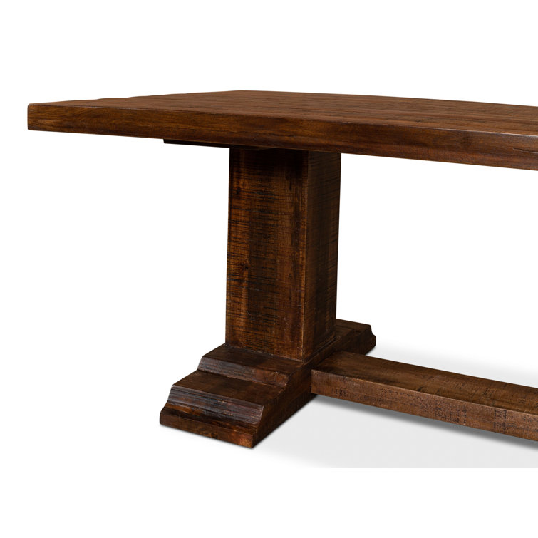 Raphael Rustic Brown Solid Mango Wood Rectangular Dining Table