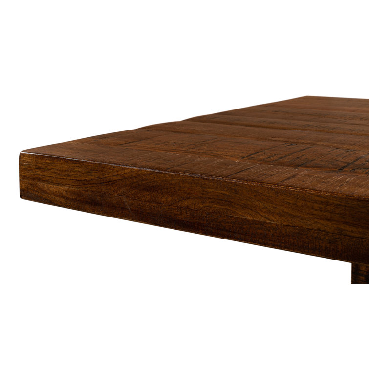 Raphael Rustic Brown Solid Mango Wood Rectangular Dining Table