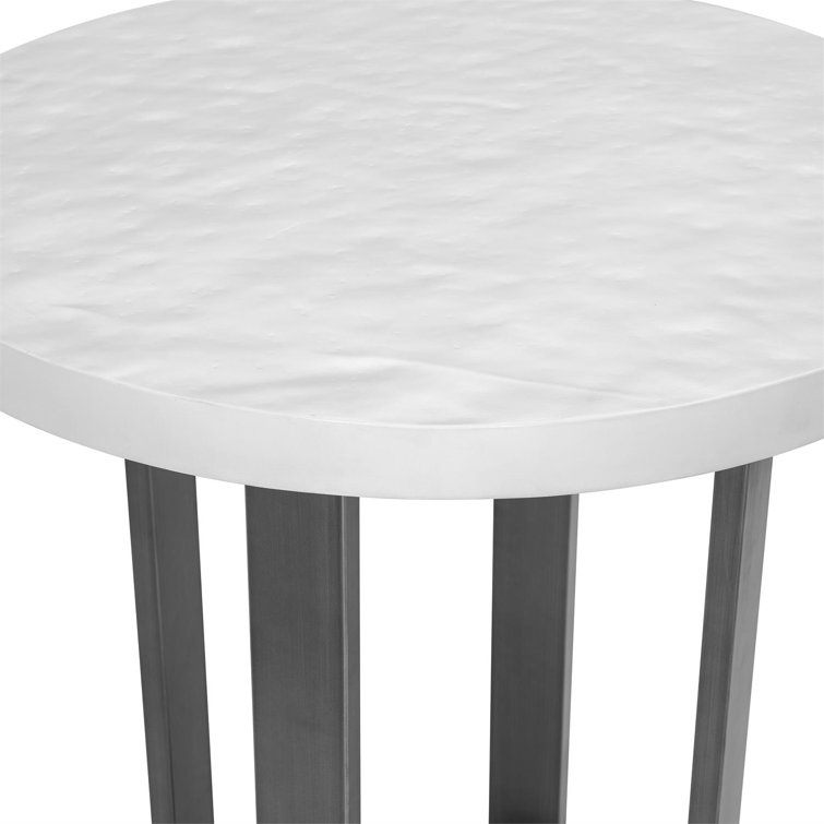 Flint Gray and Bone Concrete Round Counter Table