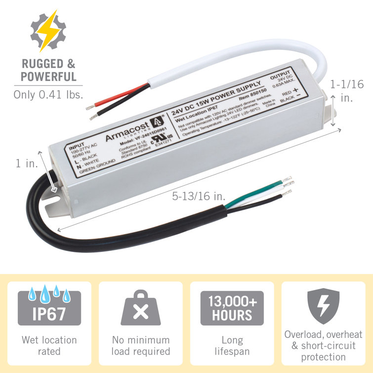 15W Waterproof Aluminum LED Driver for Indoor/Outdoor Use