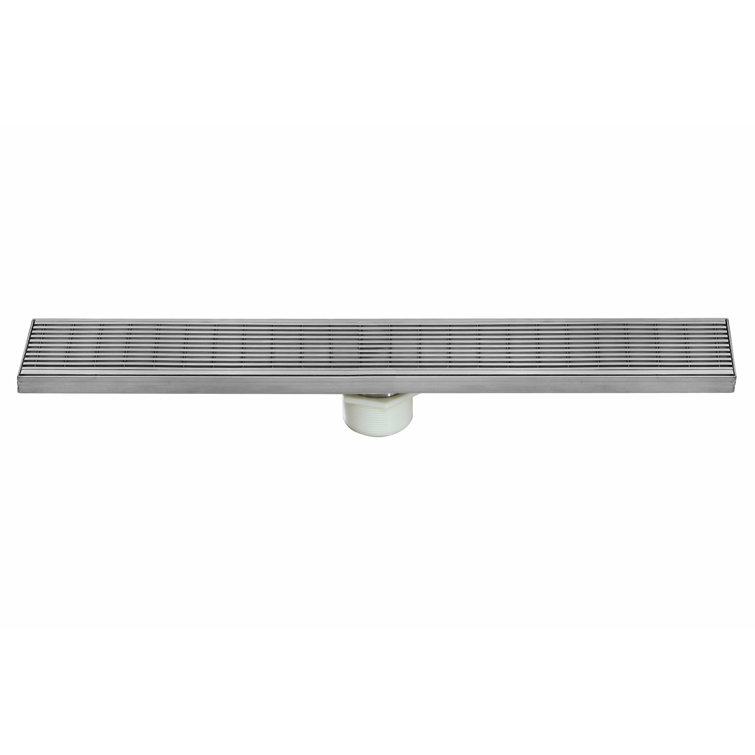Champagne Gold Linear Shower Drain with Rectangular Grid