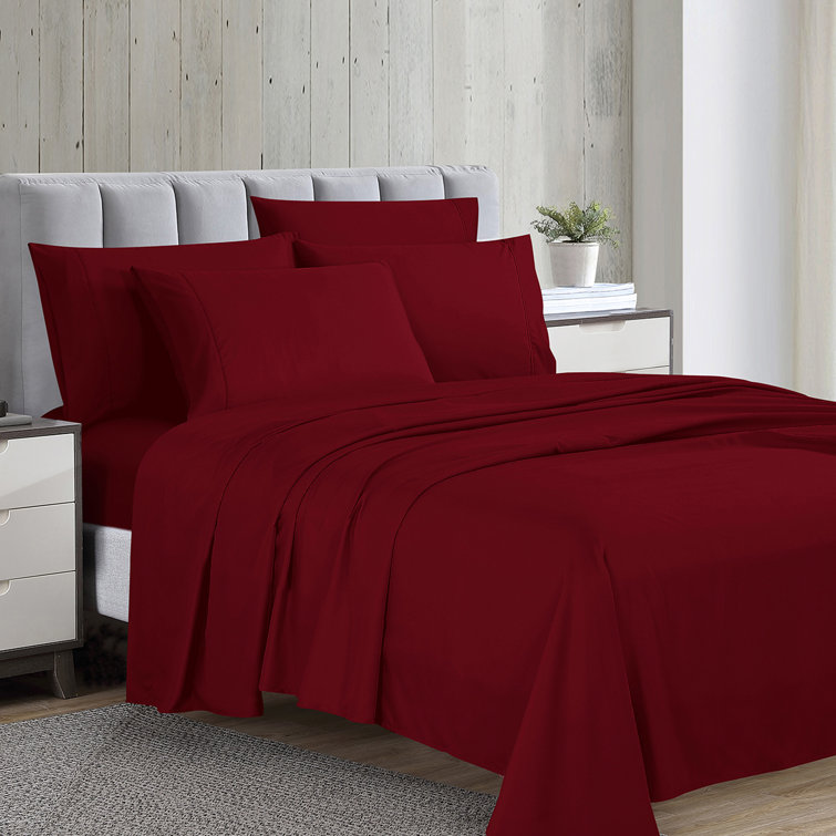 Queen White Ultra-Soft Cotton Microfiber Sheet Set