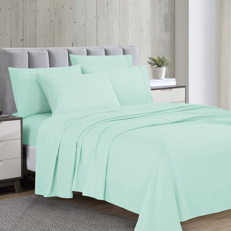 Queen White Ultra-Soft Cotton Microfiber Sheet Set