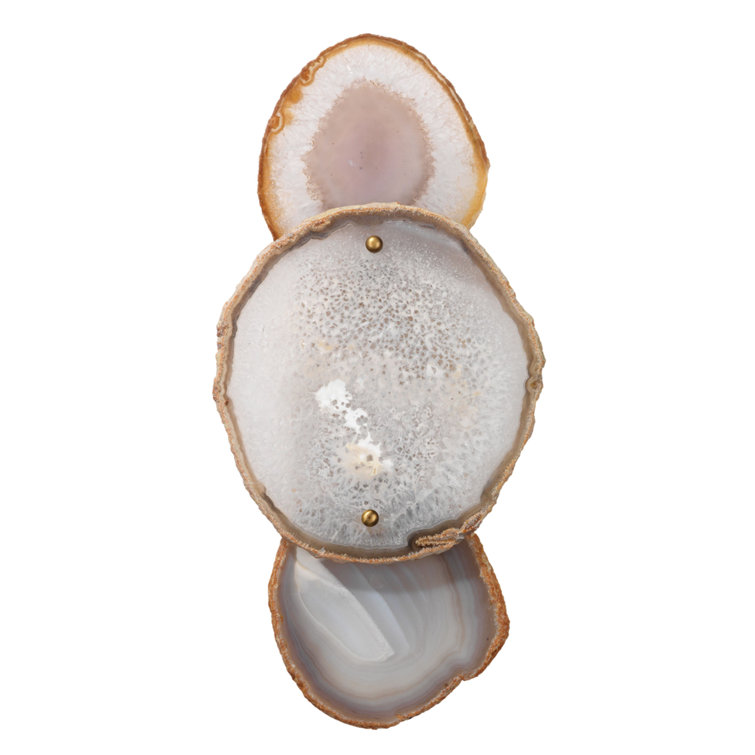 Natural Agate and Steel Direct Wired Sconce