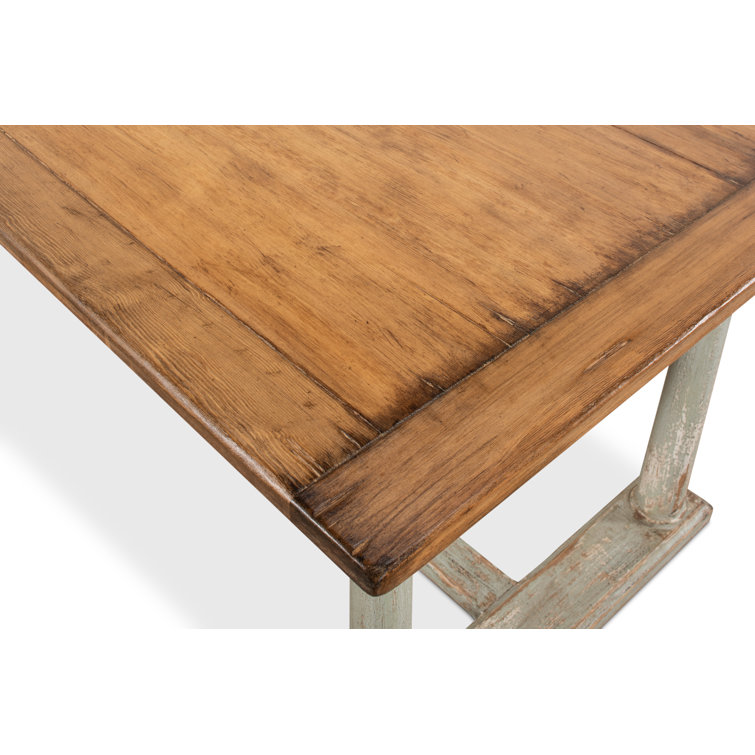 Amelia Extendable Pine Wood Dining Table with Sage Base