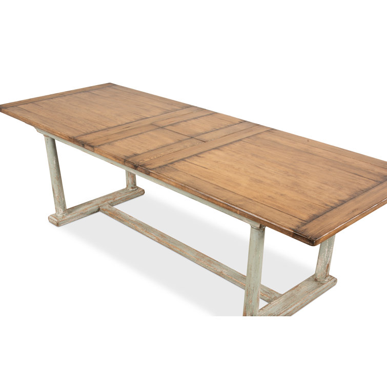 Amelia Extendable Pine Wood Dining Table with Sage Base