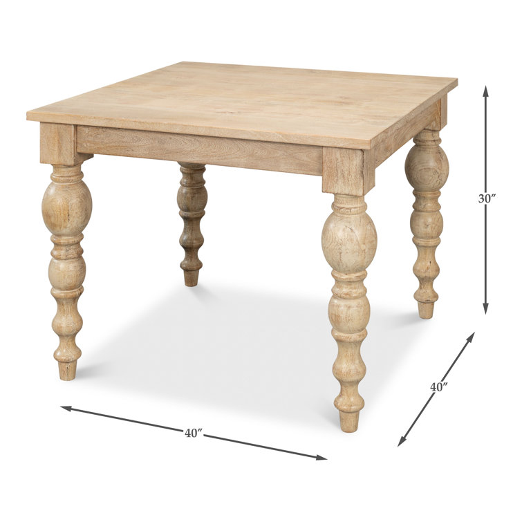 Jocelyn Natural Mango Wood Square Dining Table