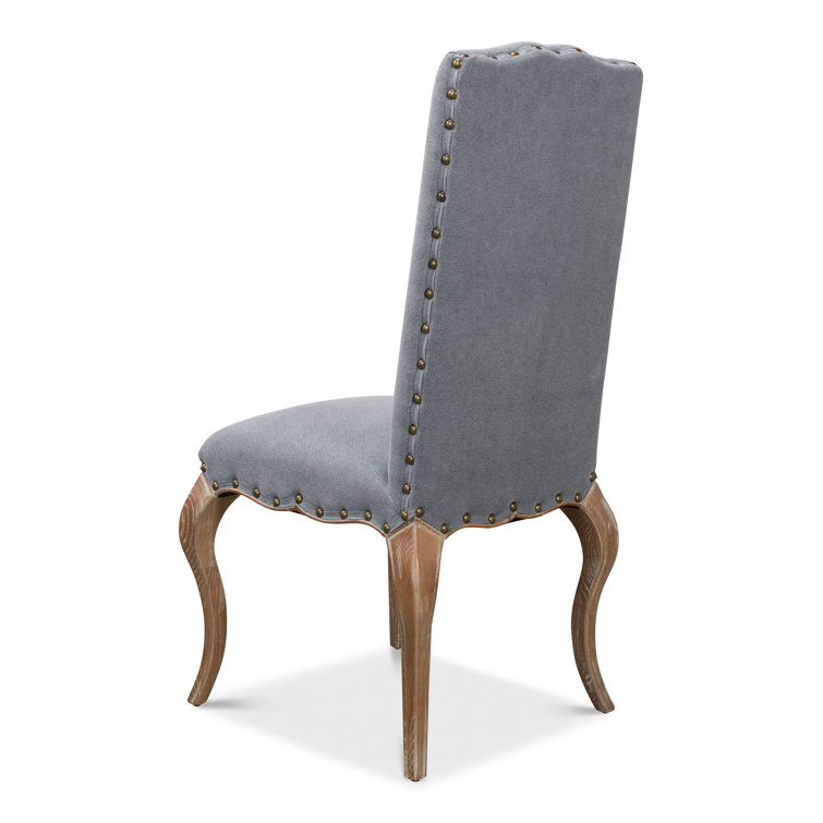 Thorne Blue Linen and Oak Upholstered Dining Chair (Set of 2)