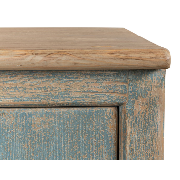 Antique Blue 122'' Traditional Wooden Sideboard