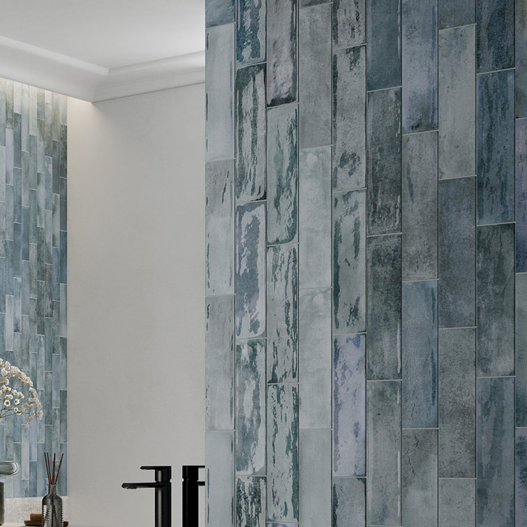 Mojave Denim Navy Blue Porcelain Subway Wall Tile