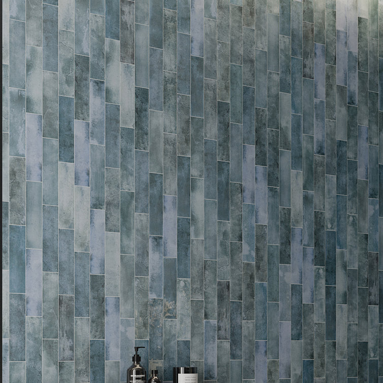 Mojave Denim Navy Blue Porcelain Subway Wall Tile