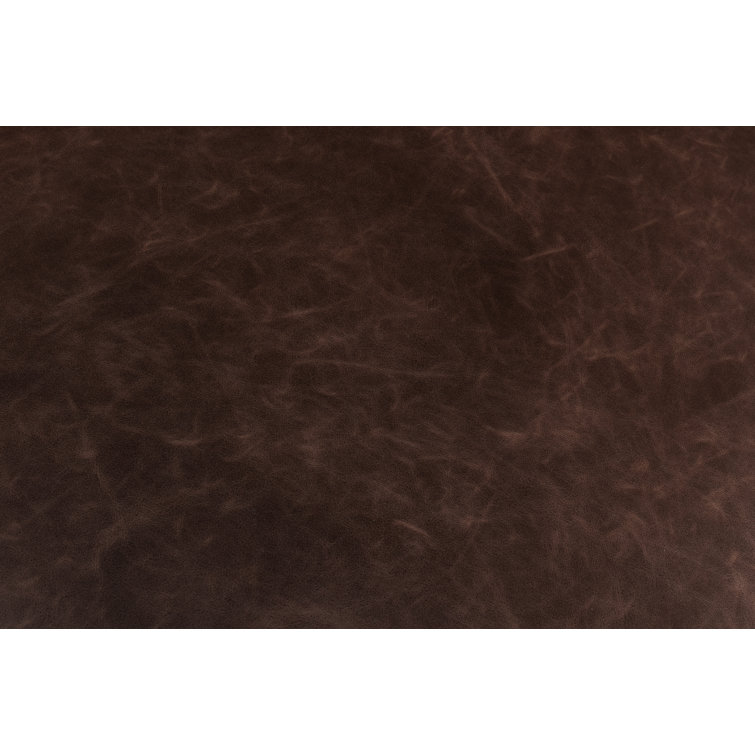 Brooks Transitional Brown Faux Leather Tufted Loveseat