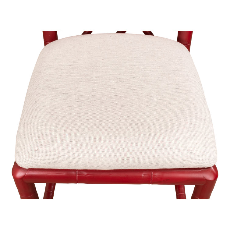 Red Birch Faux Bamboo Cross Back Side Chair
