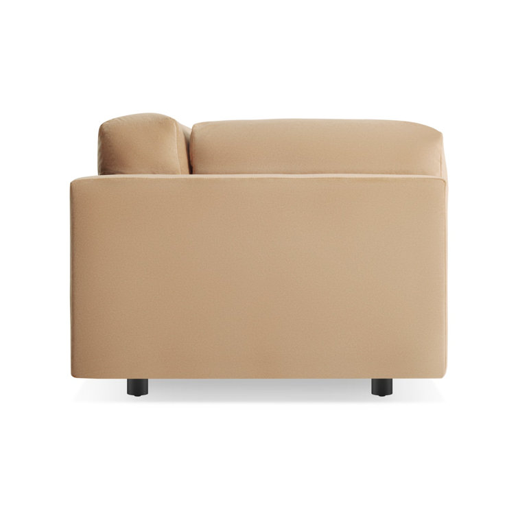 Sunday 82" Camel Velvet Sofa with Wood Legs