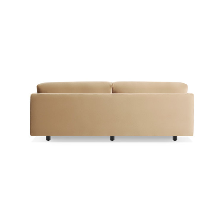 Sunday 82" Camel Velvet Sofa with Wood Legs