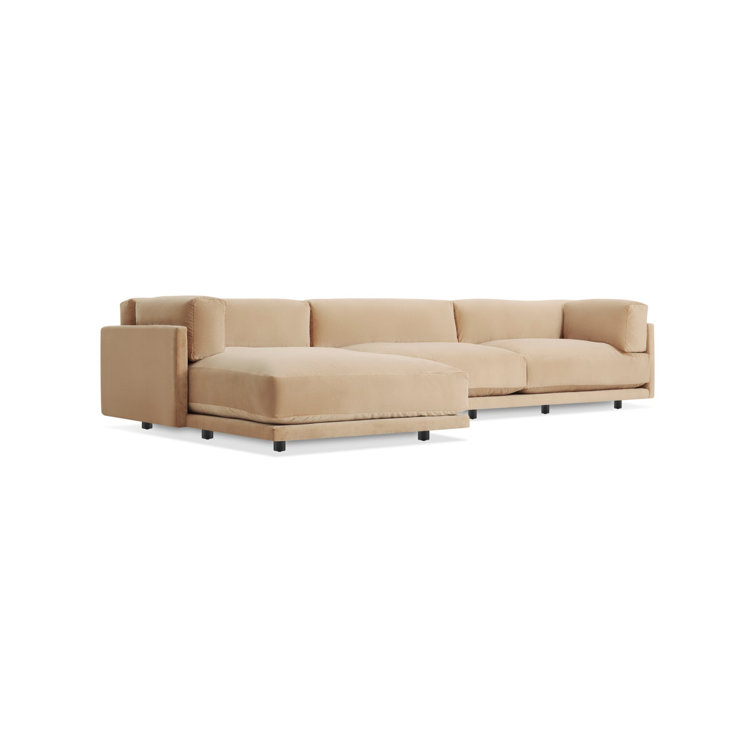 Sanford Natural Linen Track Arm Sofa with Chaise
