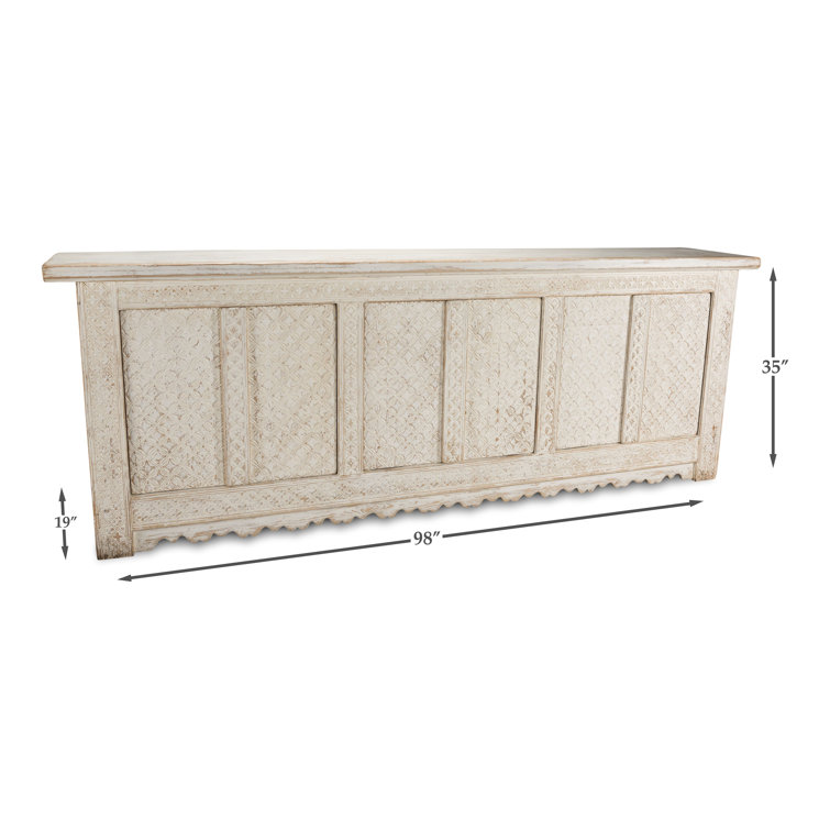 Persian 98'' Antique White Solid Wood Sideboard