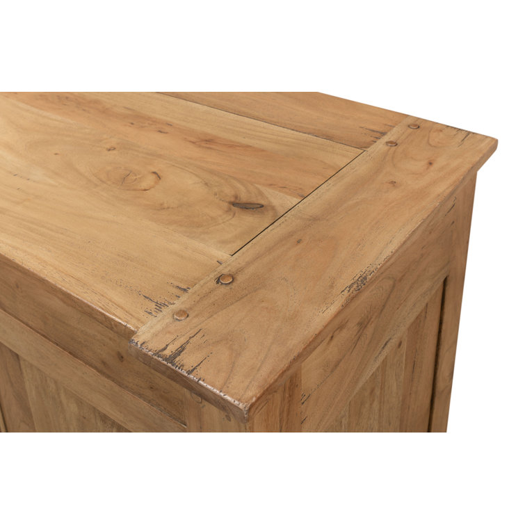 Carreiro Traditional Beige 79'' Driftwood Finish Sideboard