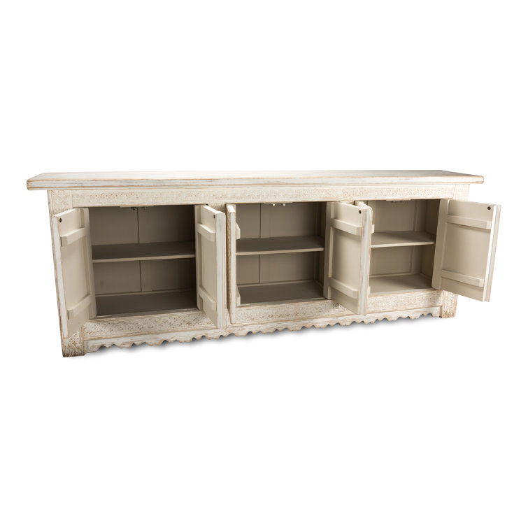 Persian 98'' Antique White Solid Wood Sideboard