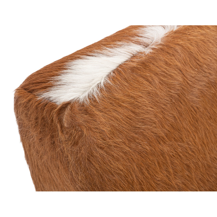 Transitional Holloway 32" Brown Leather & Acrylic Armchair