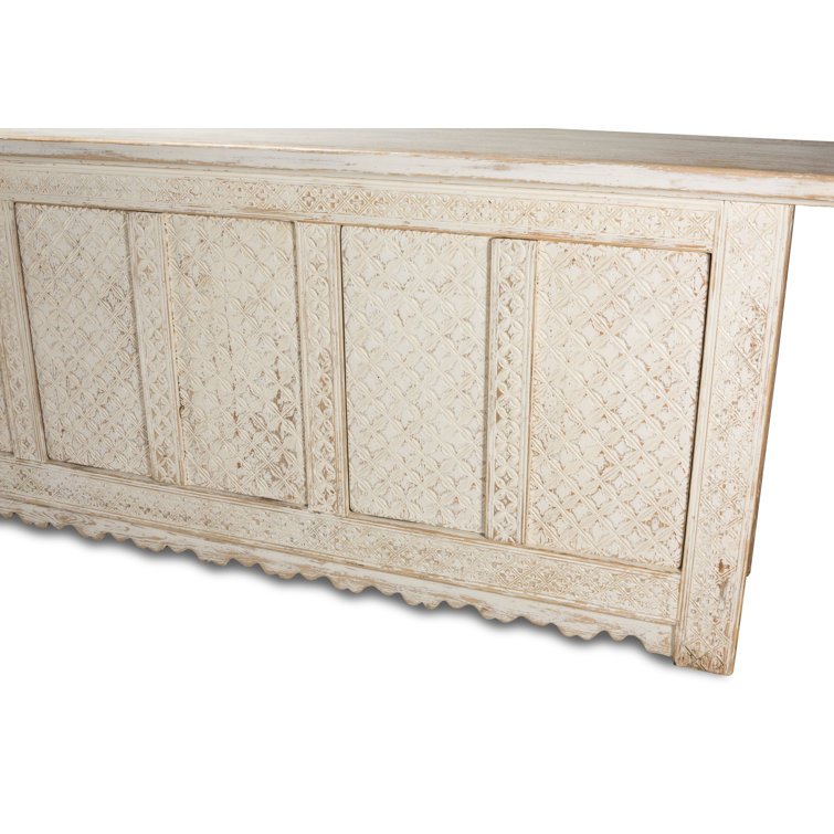 Persian 98'' Antique White Solid Wood Sideboard